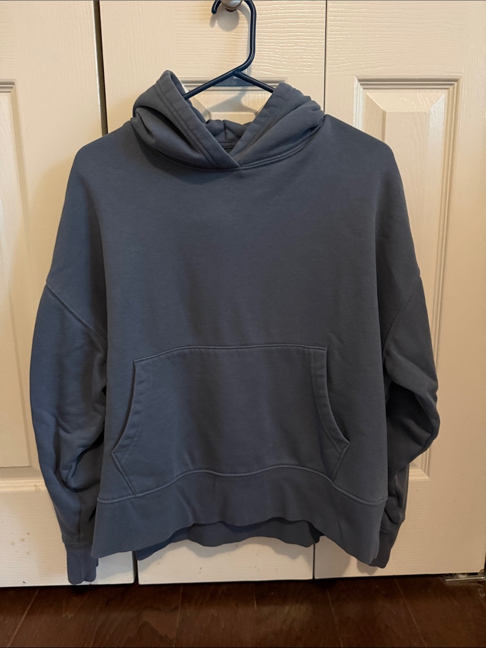 Men's Blue-Grey Pullover Hoodie Sweatshirt
